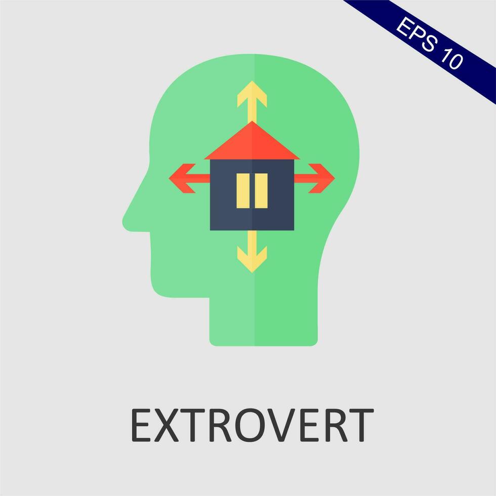 extrovertido plano icono vector eps archivo