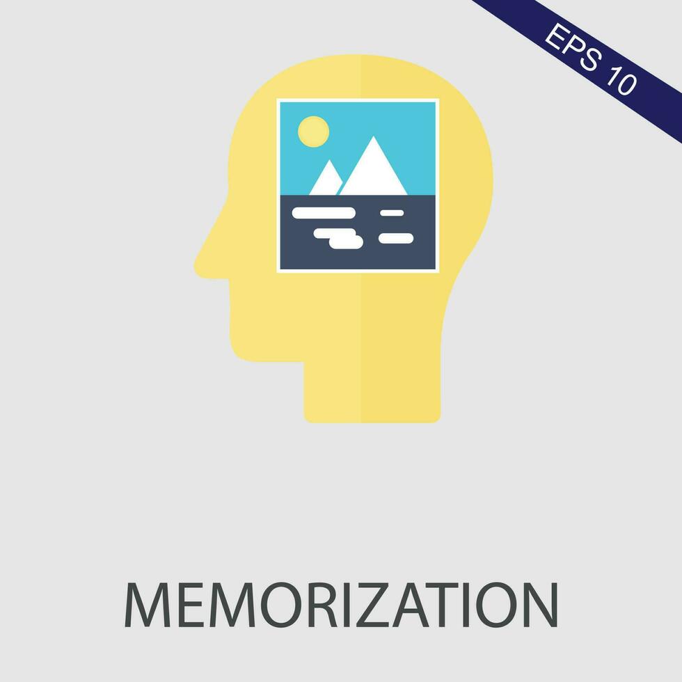 Memorization Flat Icon Vector Eps File