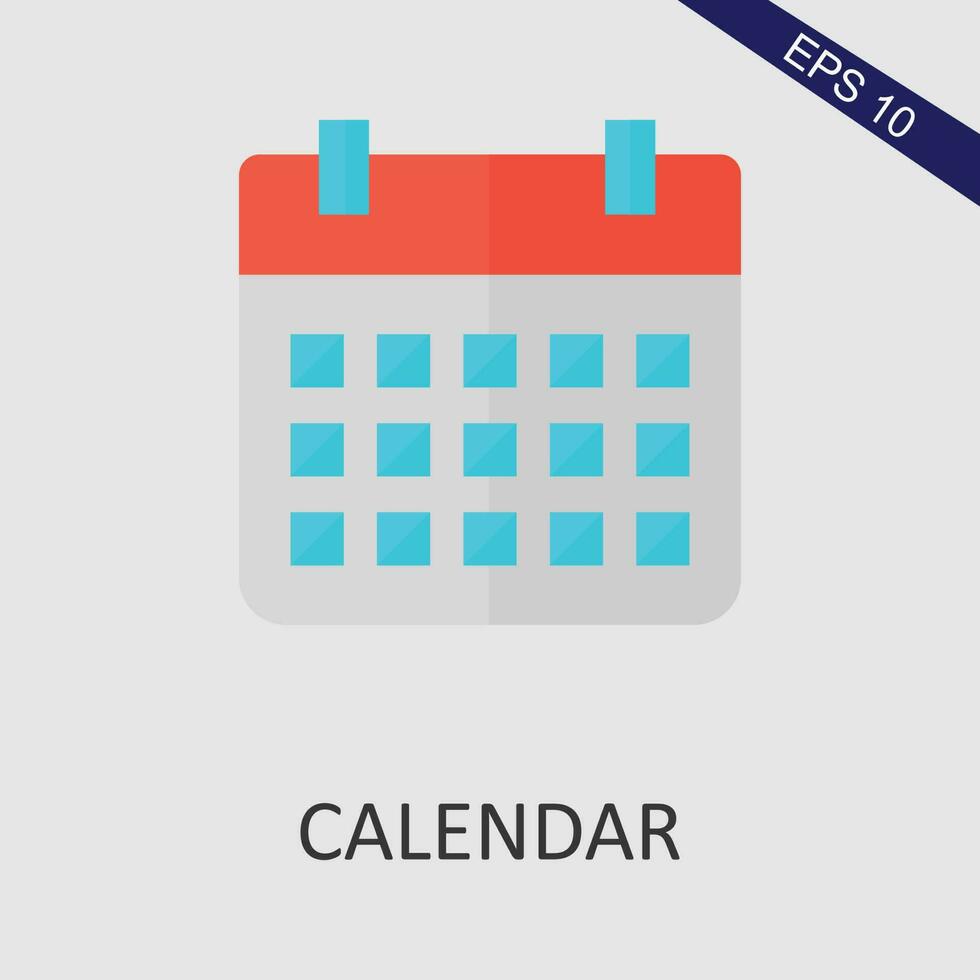 calendario plano icono vector eps archivo