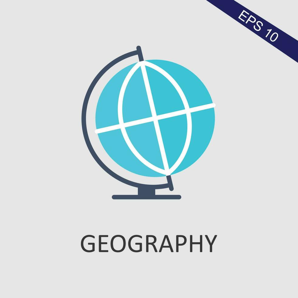 geografía plano icono vector eps archivo