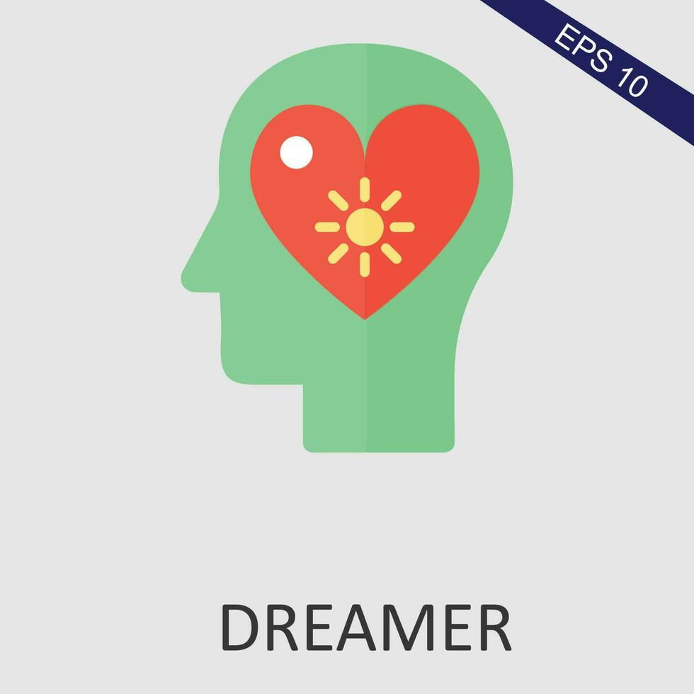 Dreamer Flat Icon Vector Eps File