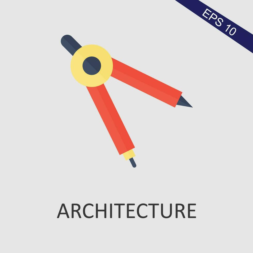 Architecture Flat Icon Vector Eps File