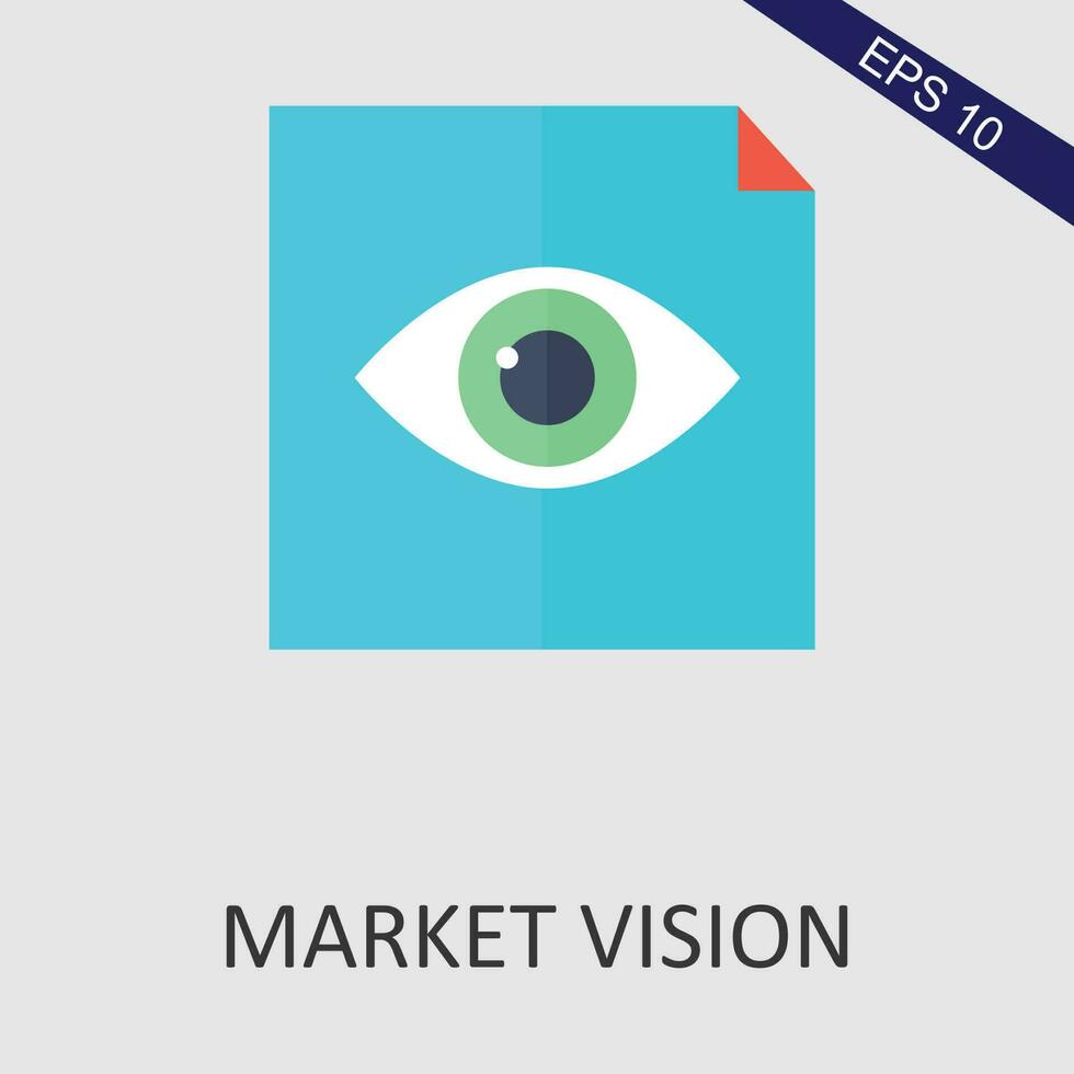 Market Vision Flat Icon Vector Eps File