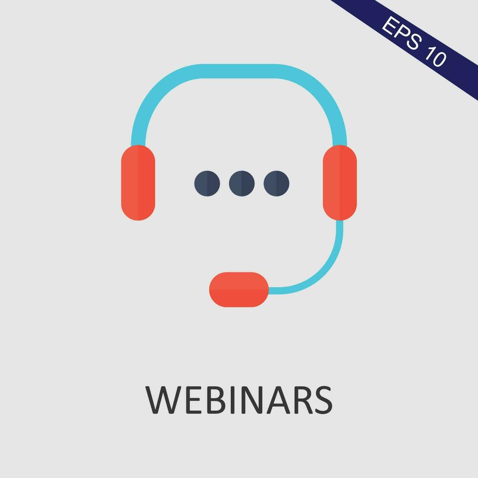 Webinars Flat Icon Vector Eps File