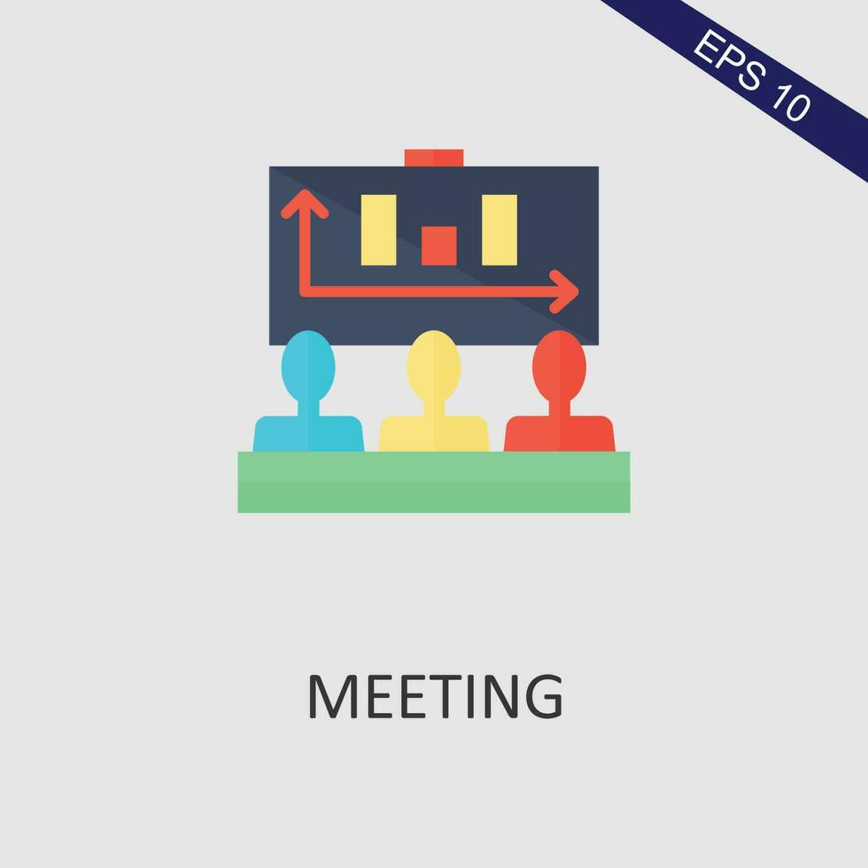Meeting Flat Icon Vector Eps File