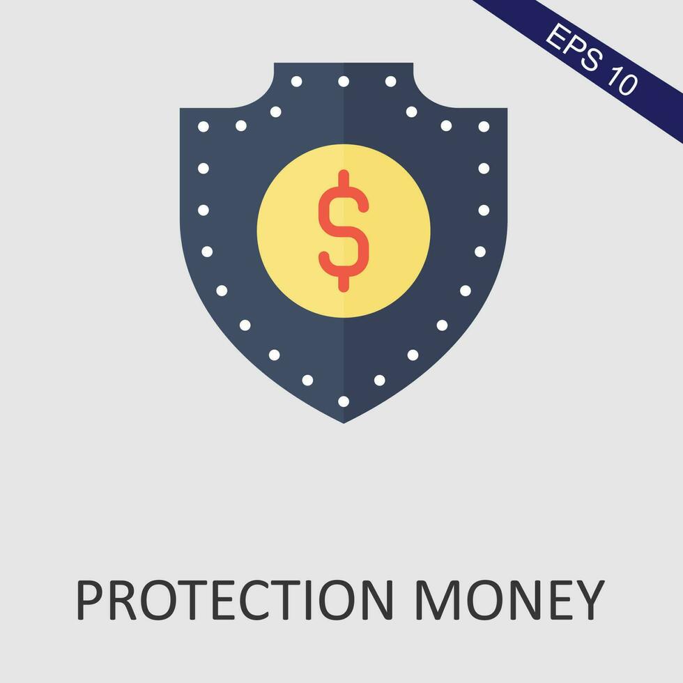 proteccion dinero plano icono vector eps archivo