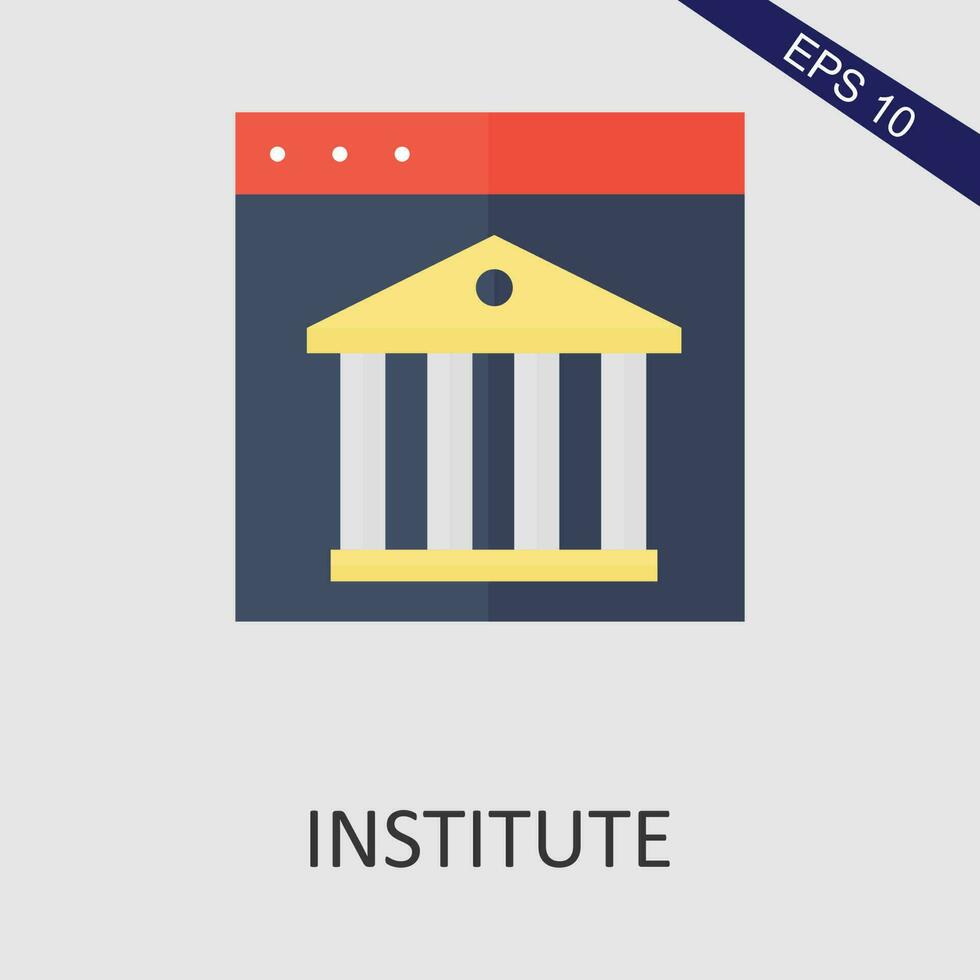 Institute Flat Icon Vector Eps File