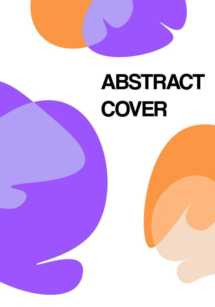 Abstract cover with fluid wavy orange purple and white background vector