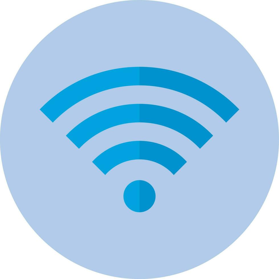 wi fi icon on internet button vector