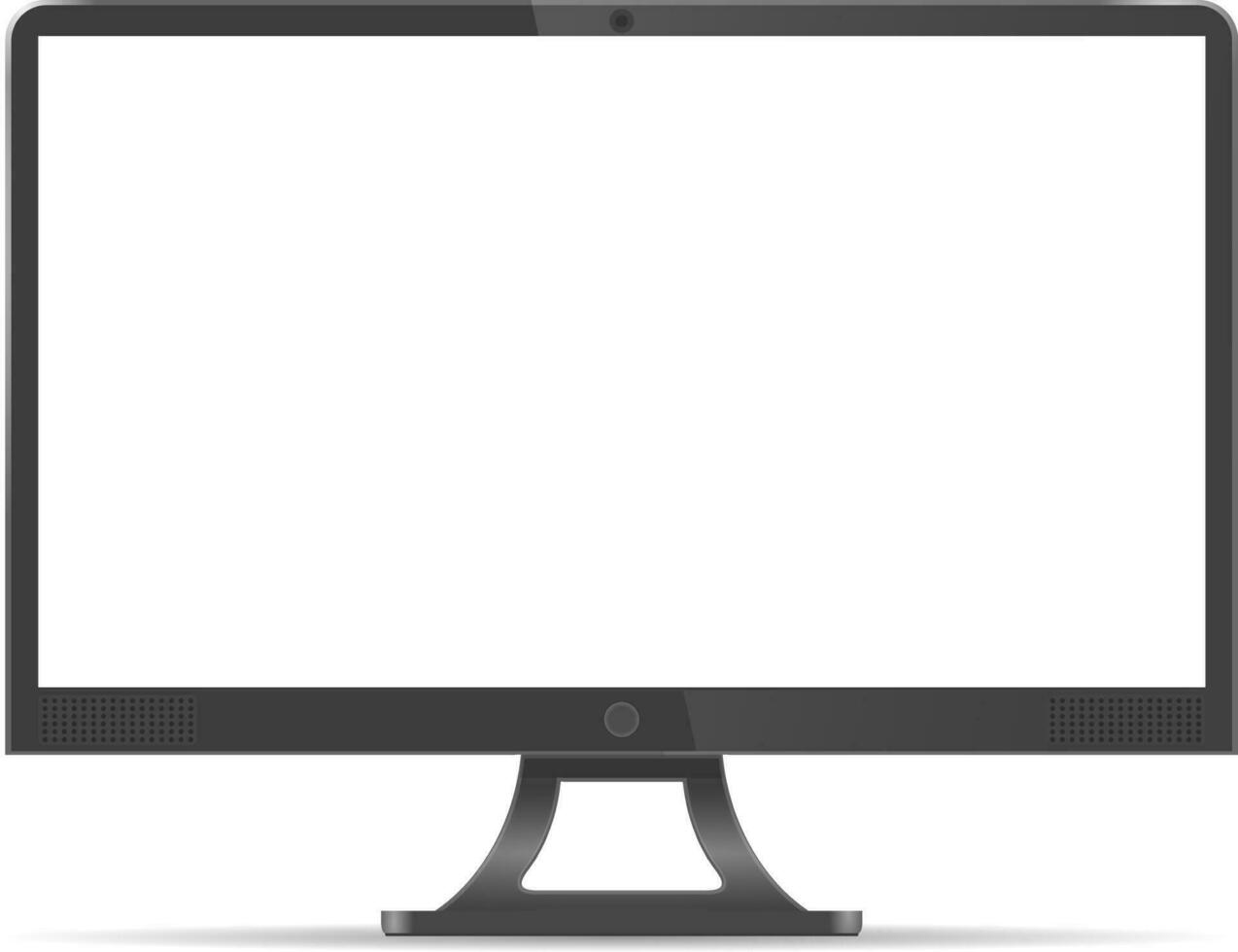 Vector realistic blank computer screen