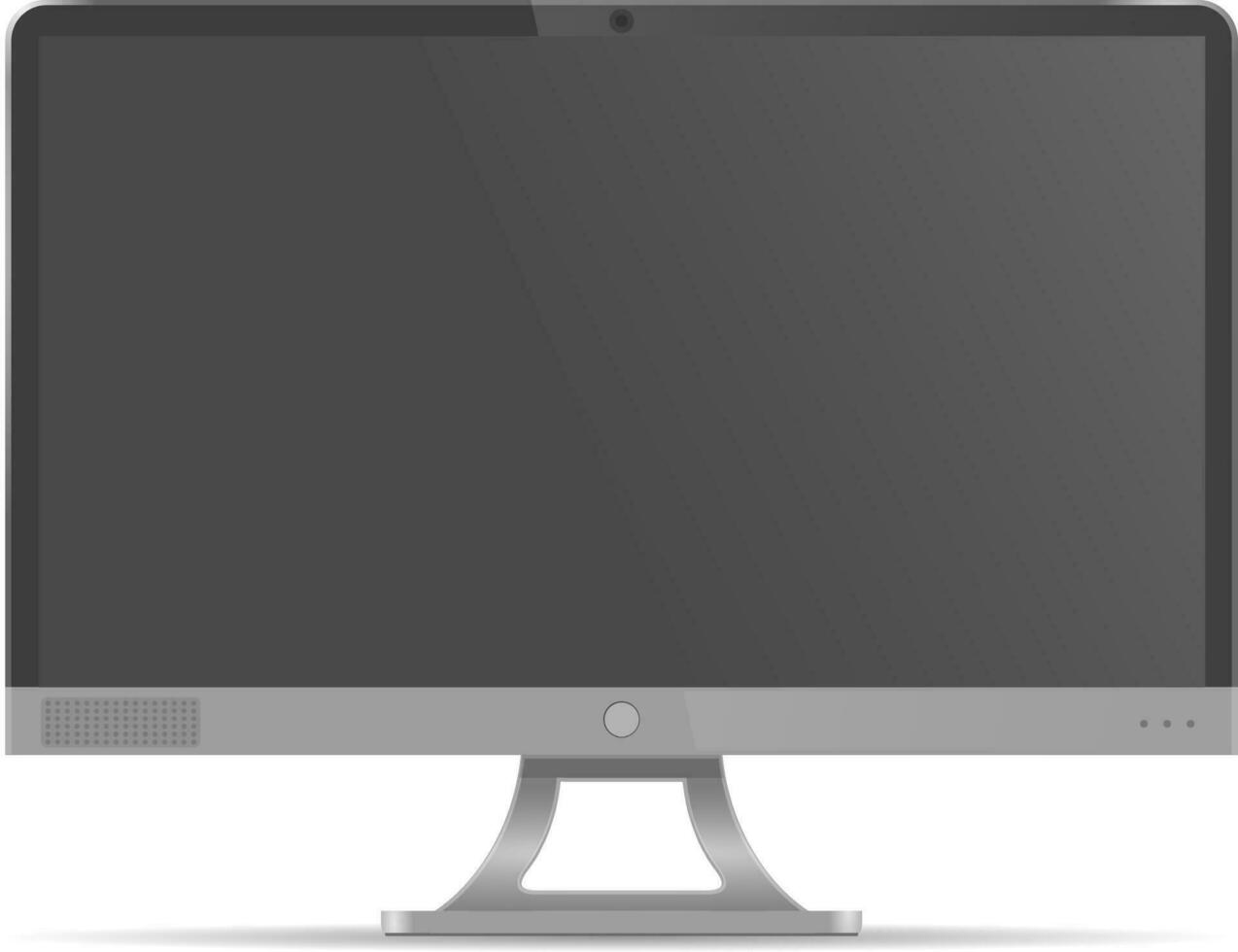 Vector realistic blank computer screen