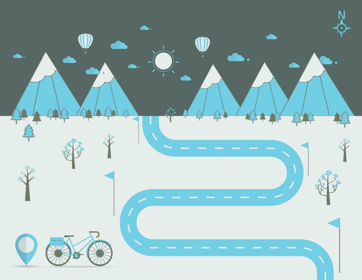 infographics Landscape background Vector illustration