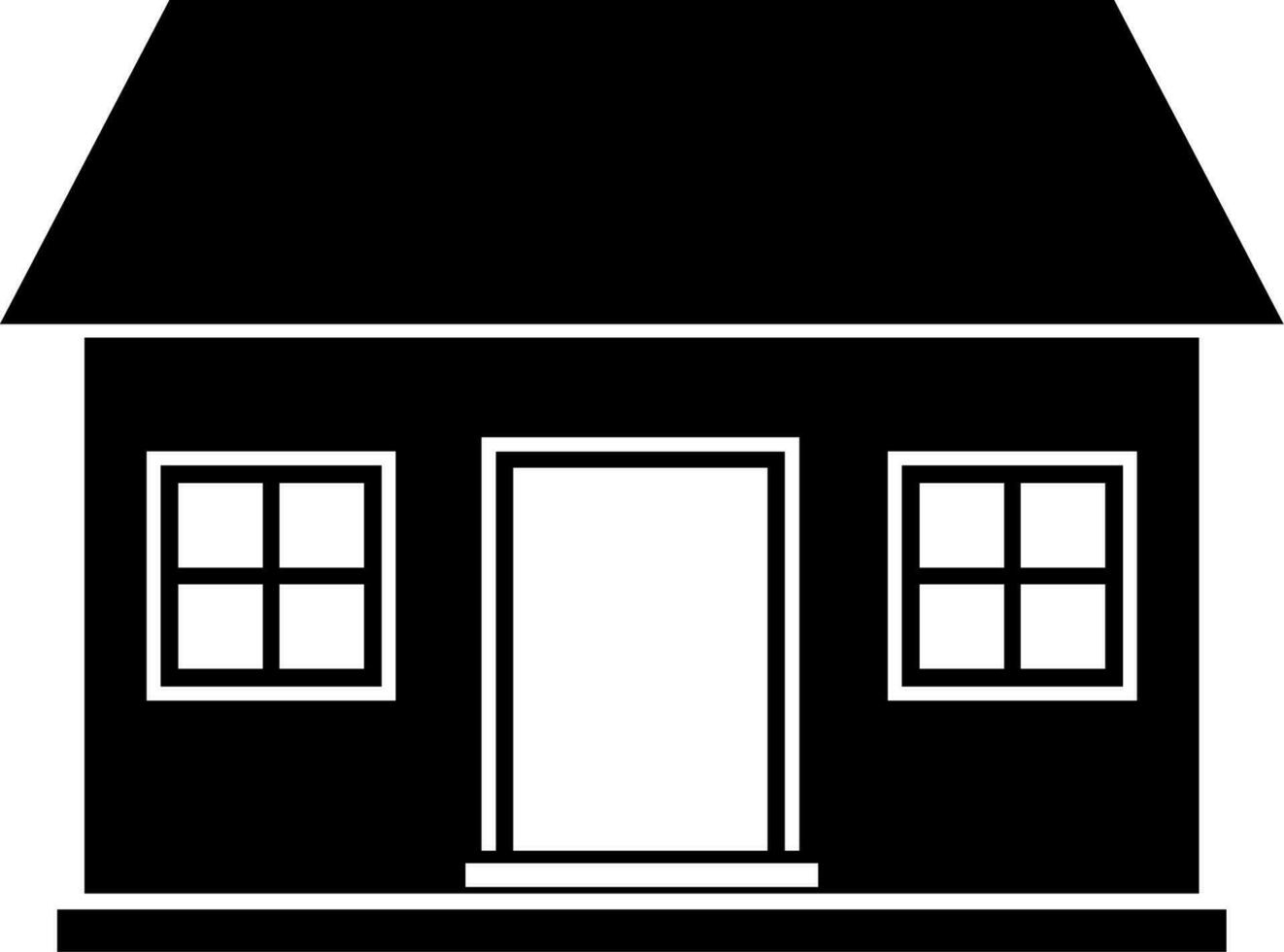 House icon vector illustration. Simple house silhouette icon for sign and symbol. House icon for symbol about architecture, building, home, estate, residential and structure