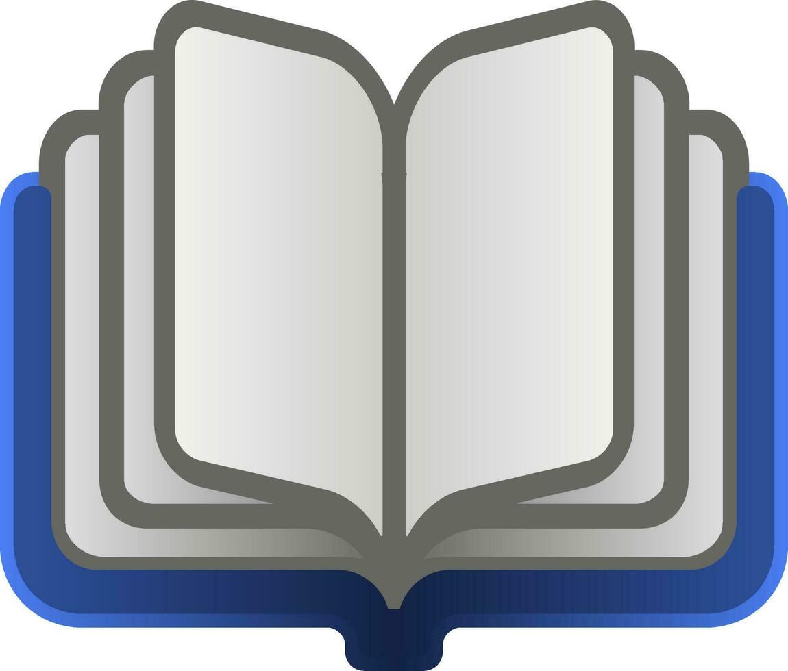 Open book vector illustration set. Simple blue open book icon vector. Blue open book for symbol education, school, study, student and library. Back to school stationery design graphic resource