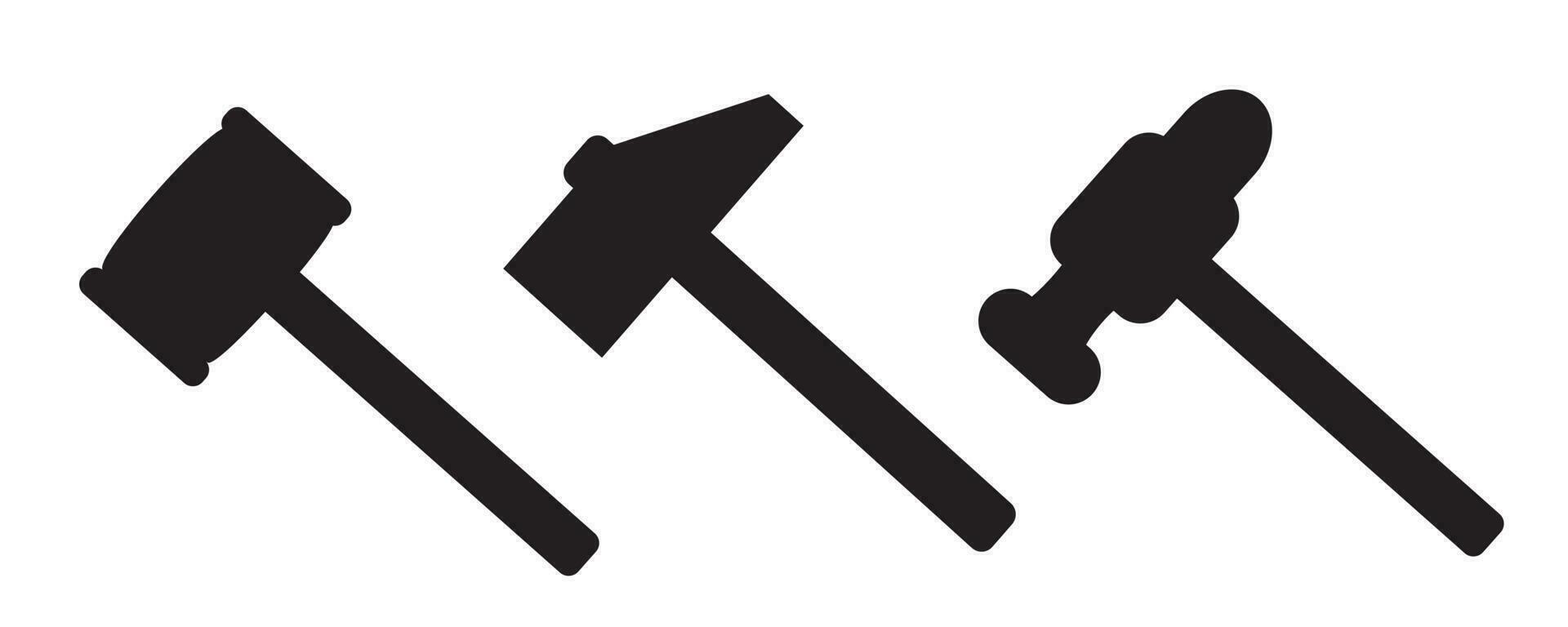 martillo icono paquete vector ilustración