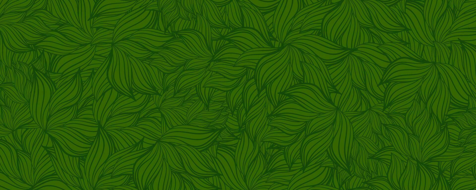 Abstract dark green leaf floral flower pattern vector background