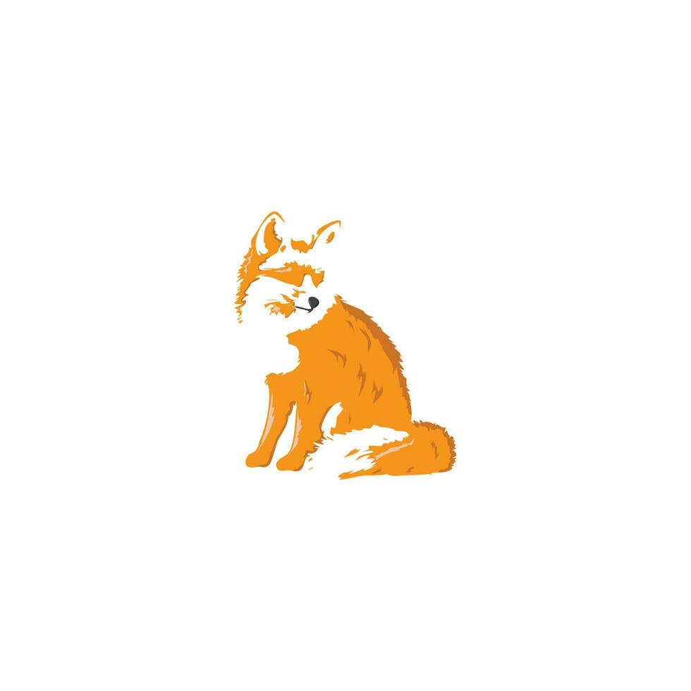 a vector of a fox with highlights