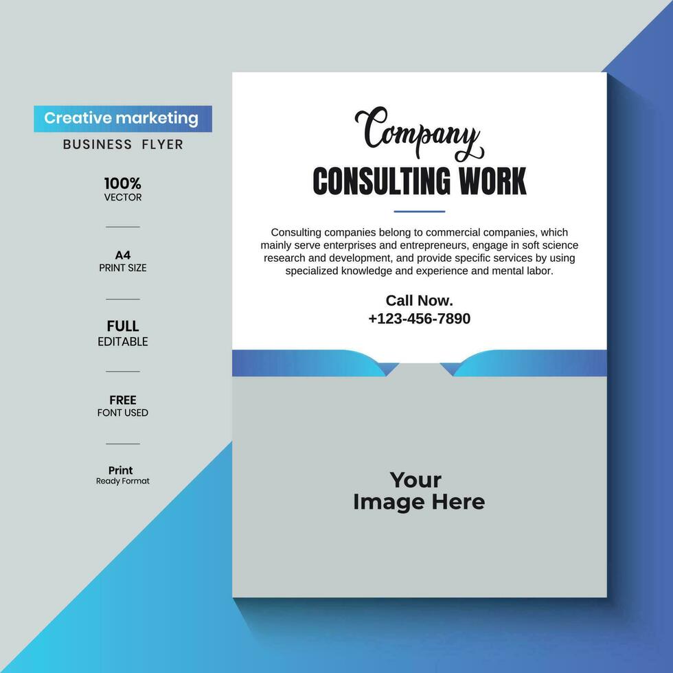 Creative marketing business company flyer Template vector
