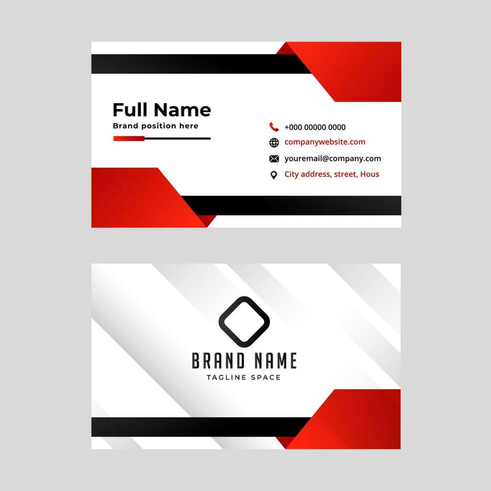 clean style modern business card design template vector