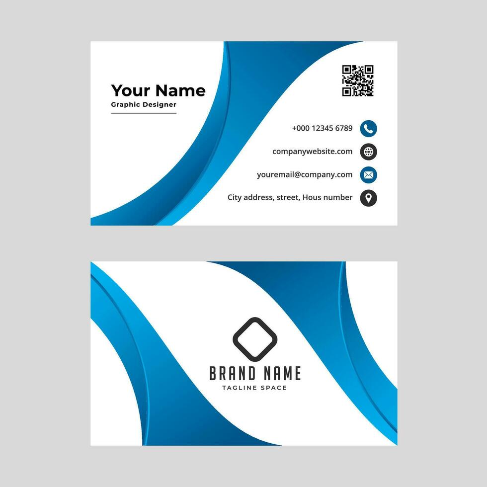 clean style modern business card design template vector