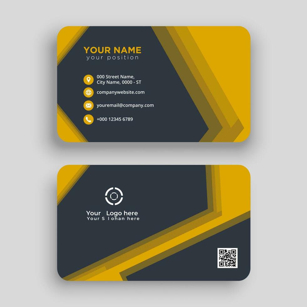 clean style modern business card design template vector