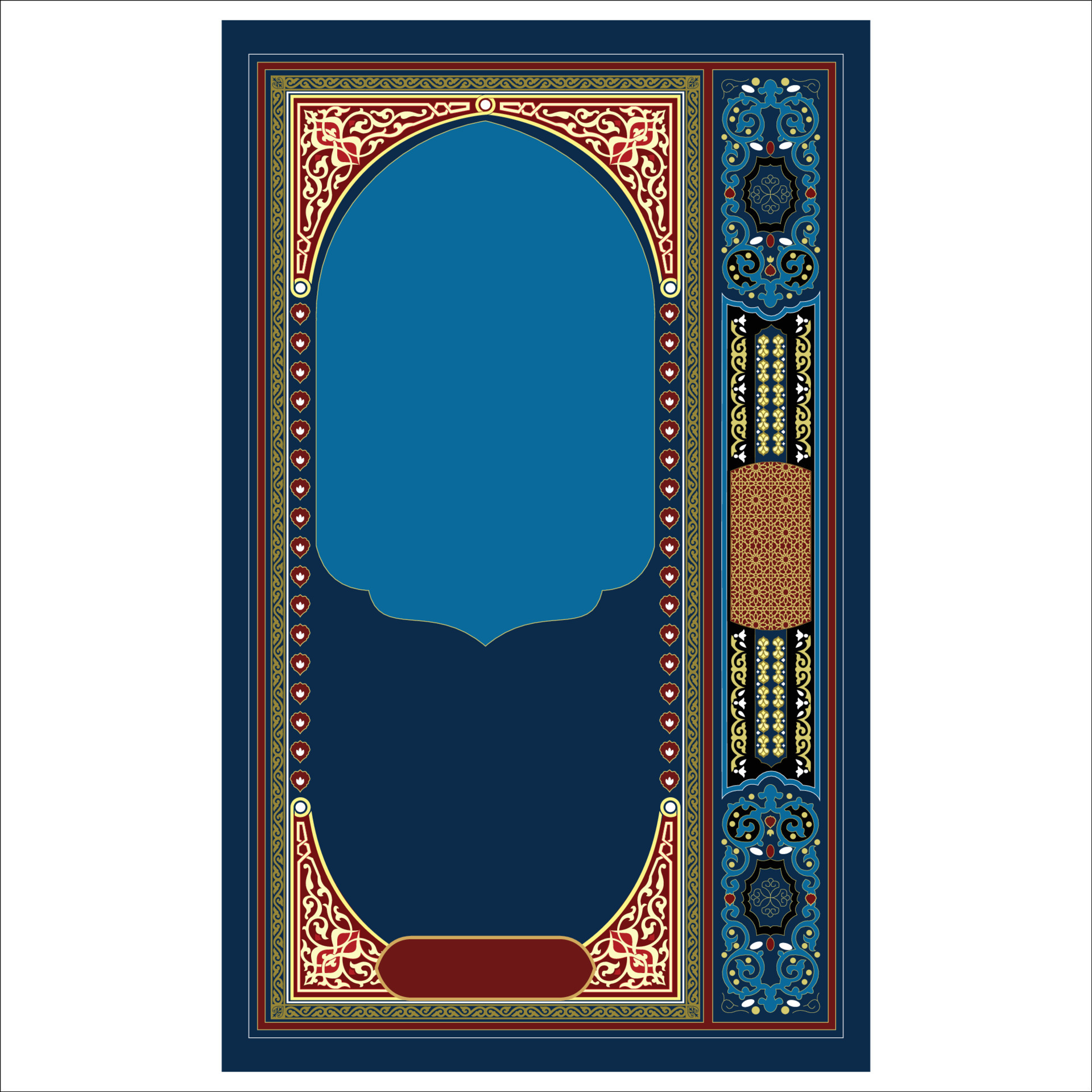 Islamic book cover, frames and borders, book covers 23885159 Vector Art
