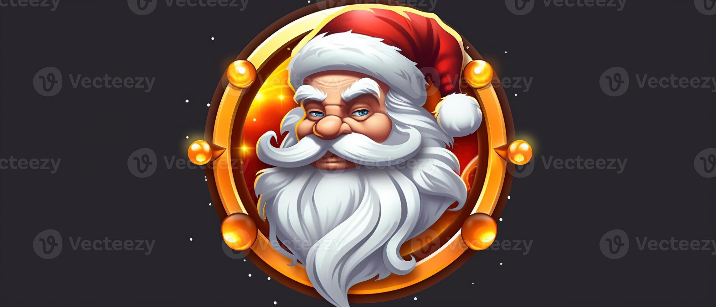 Santa Claus logo, Santa Claus Clipart. Christmas and New Year background. . photo