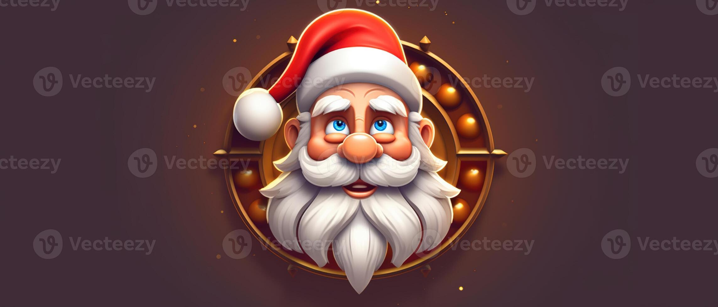 Santa Claus logo, Santa Claus Clipart. Christmas and New Year background. . photo