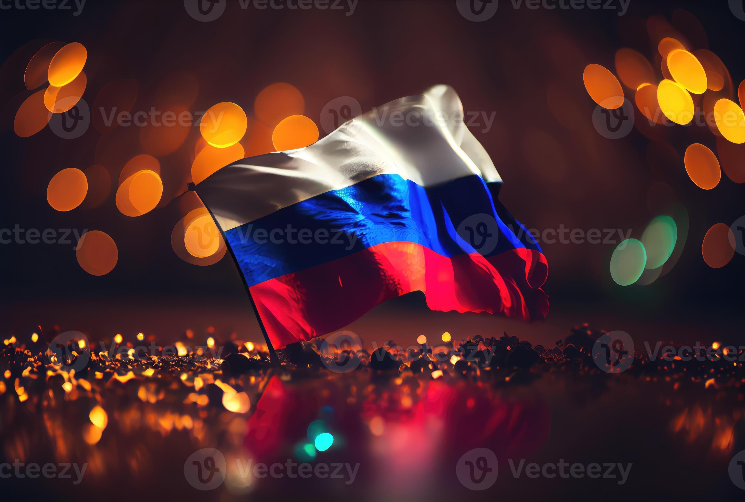 Premium AI Image  Burning russian flag