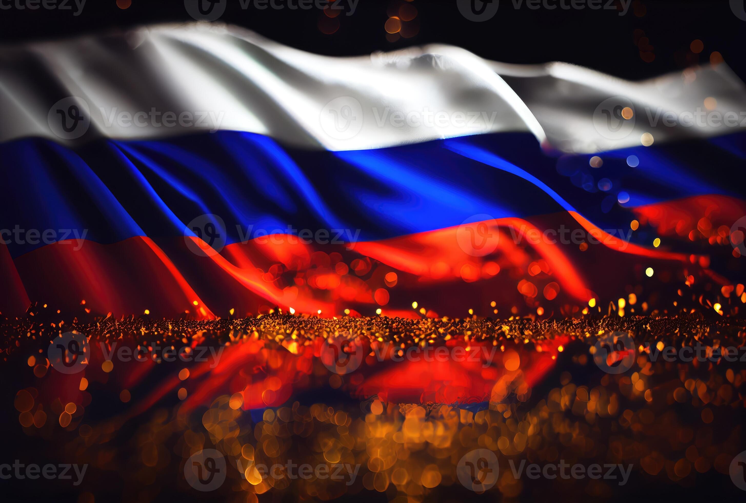 Premium AI Image  Burning russian flag