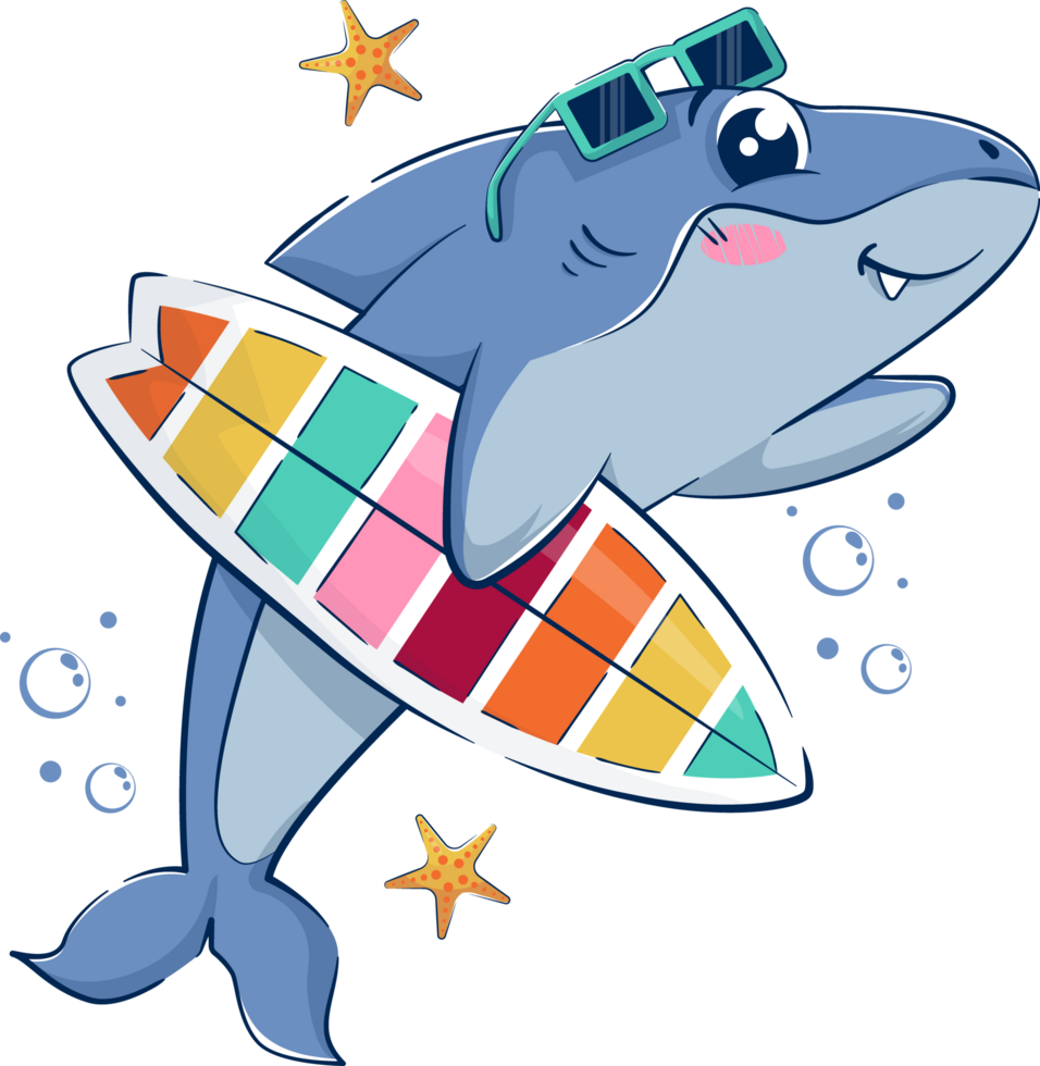 cute shark quotes design png