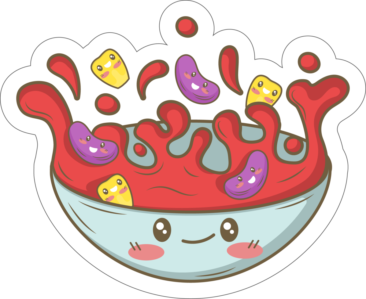 stickers with mexican food in cartoon doodle style png