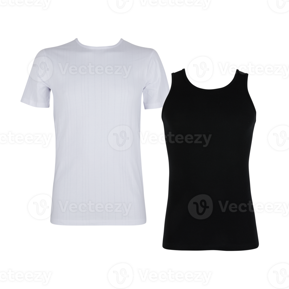 T-shirt set without pattern with cut out isolated on transparent background png