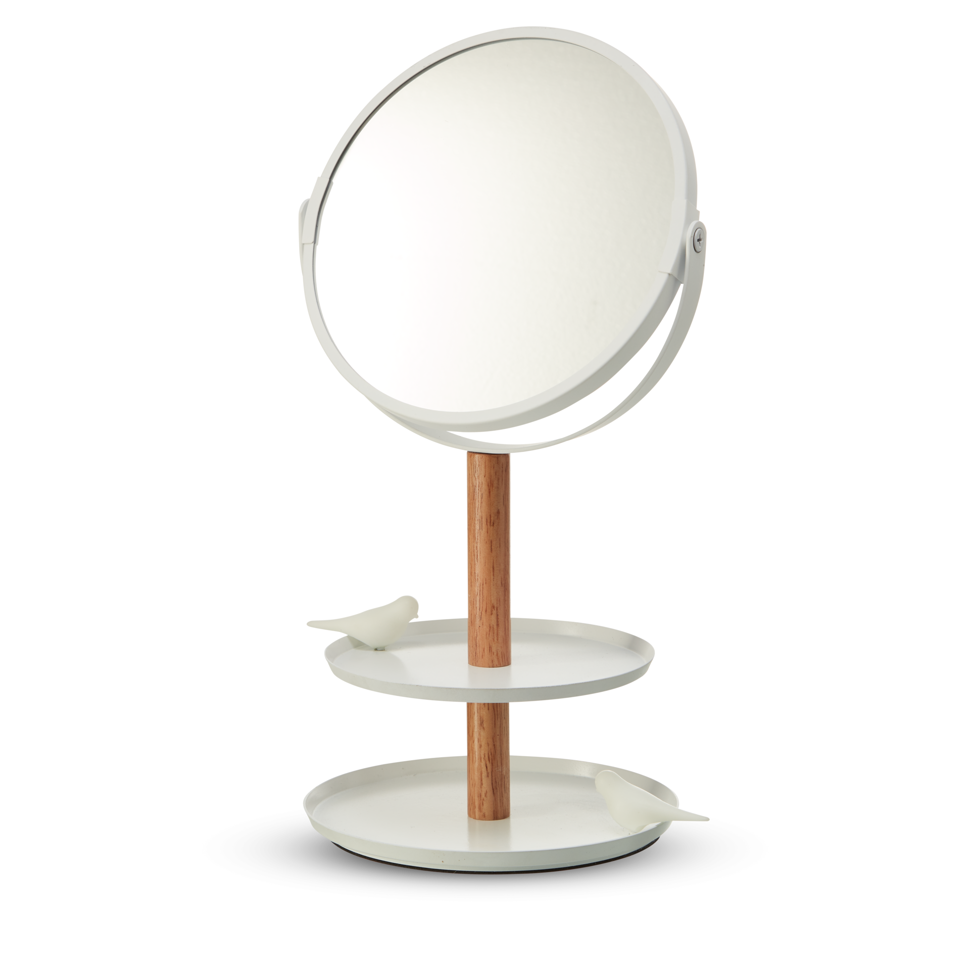 table mirror with shelf with cut out isolated on background transparent