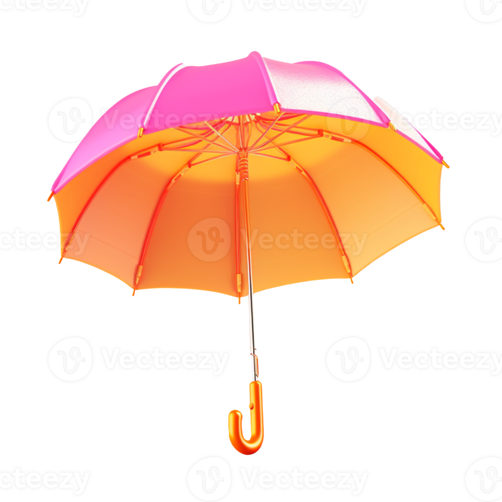 ombrello nel 3d stile trend colore tavolozza con generativo ai png