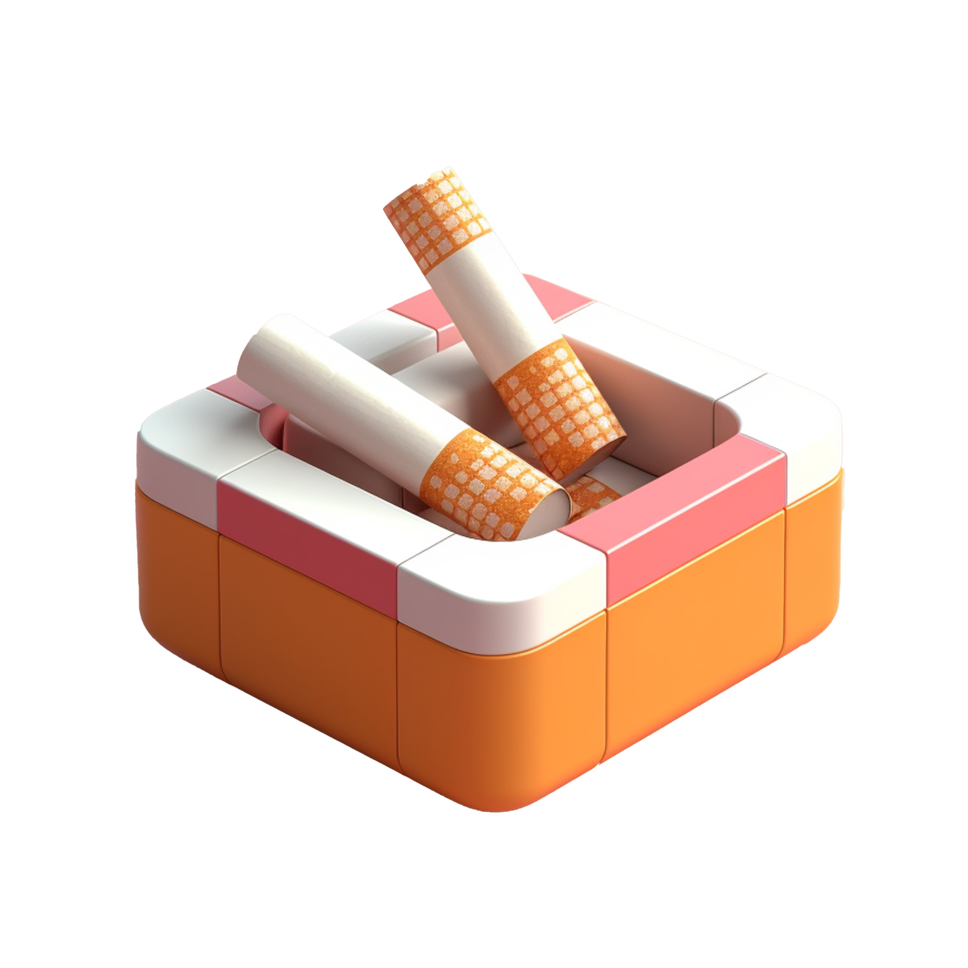 cigarette box in 3D style trending color palette with 23886742 PNG
