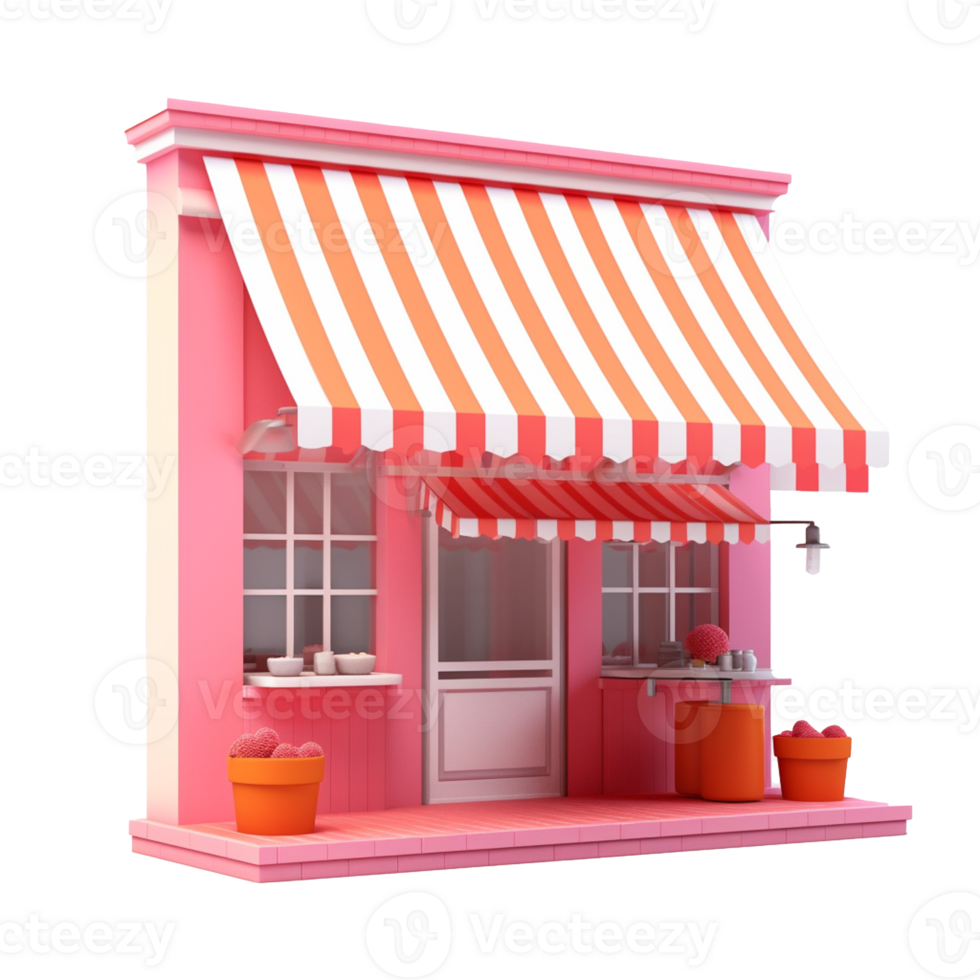 fazer compras frente dentro 3d estilo tendendo cor paleta com generativo ai png
