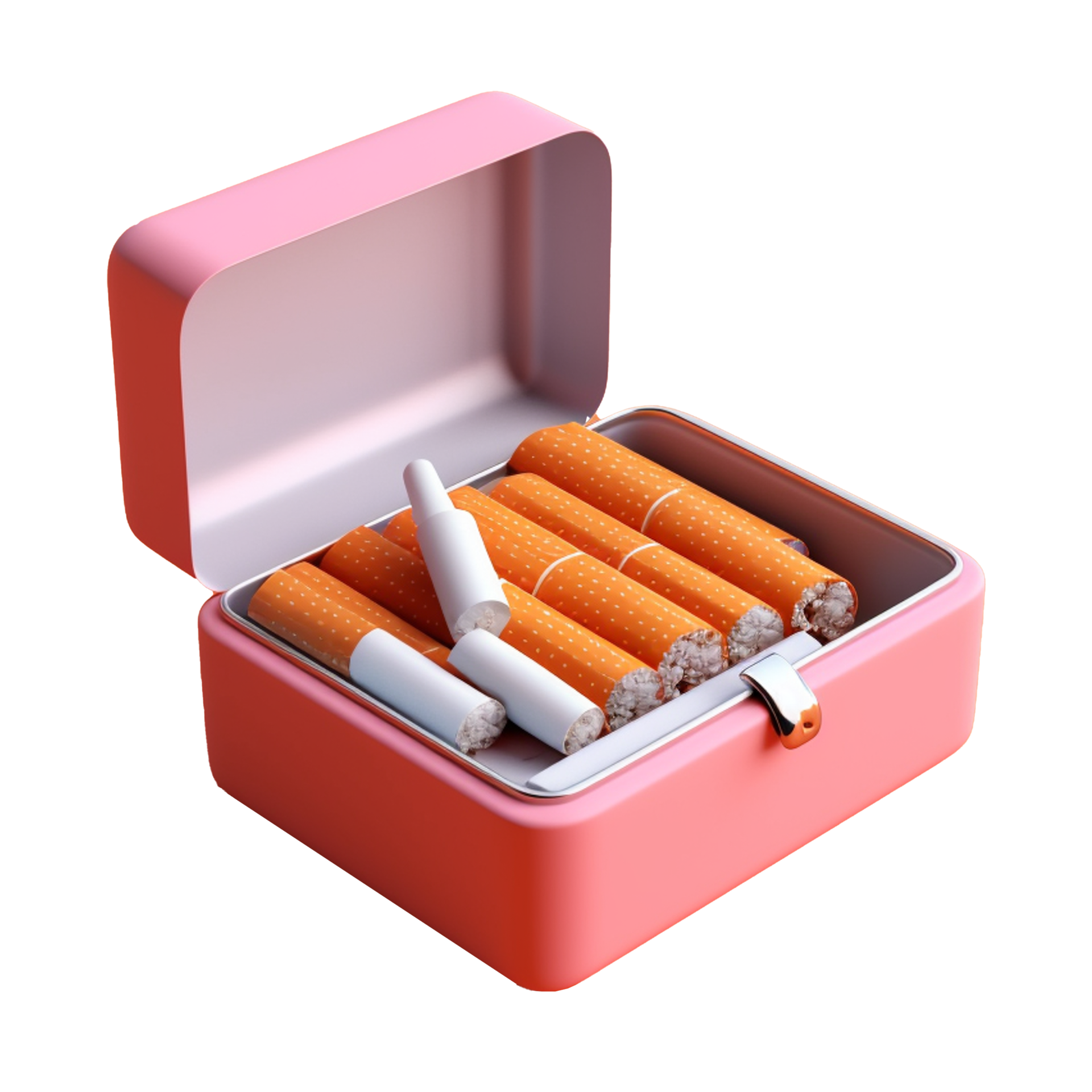 cigarette box in 3D style trending color palette with 23886826 PNG