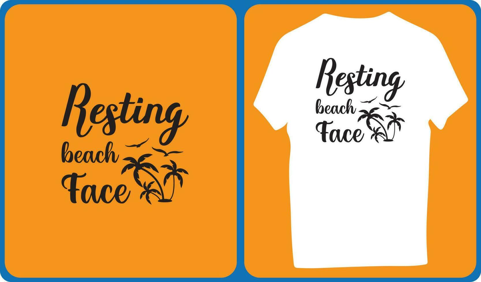 Resting beach face vector