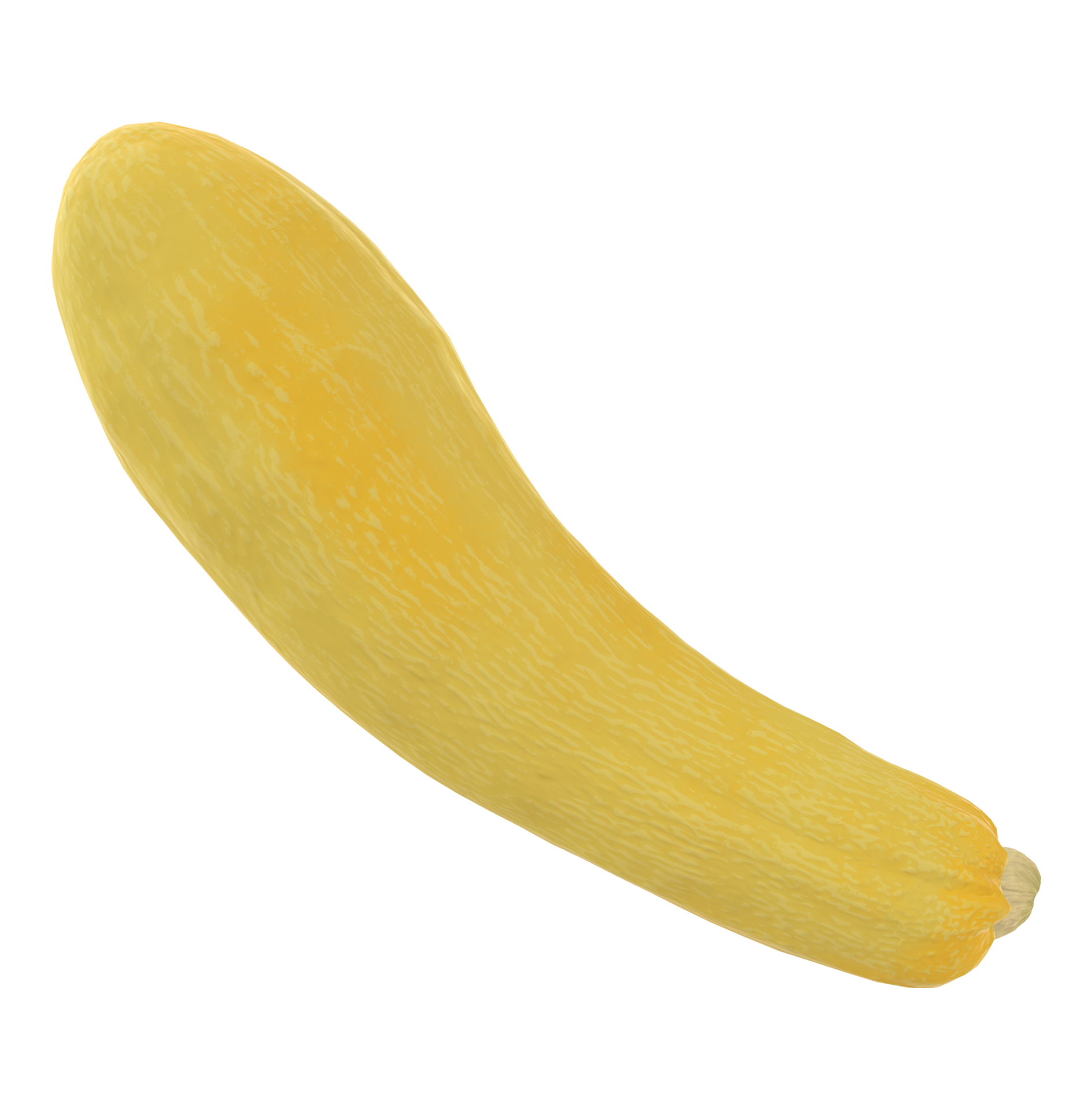 3d rendering of a yellow squash isolated on transparent background