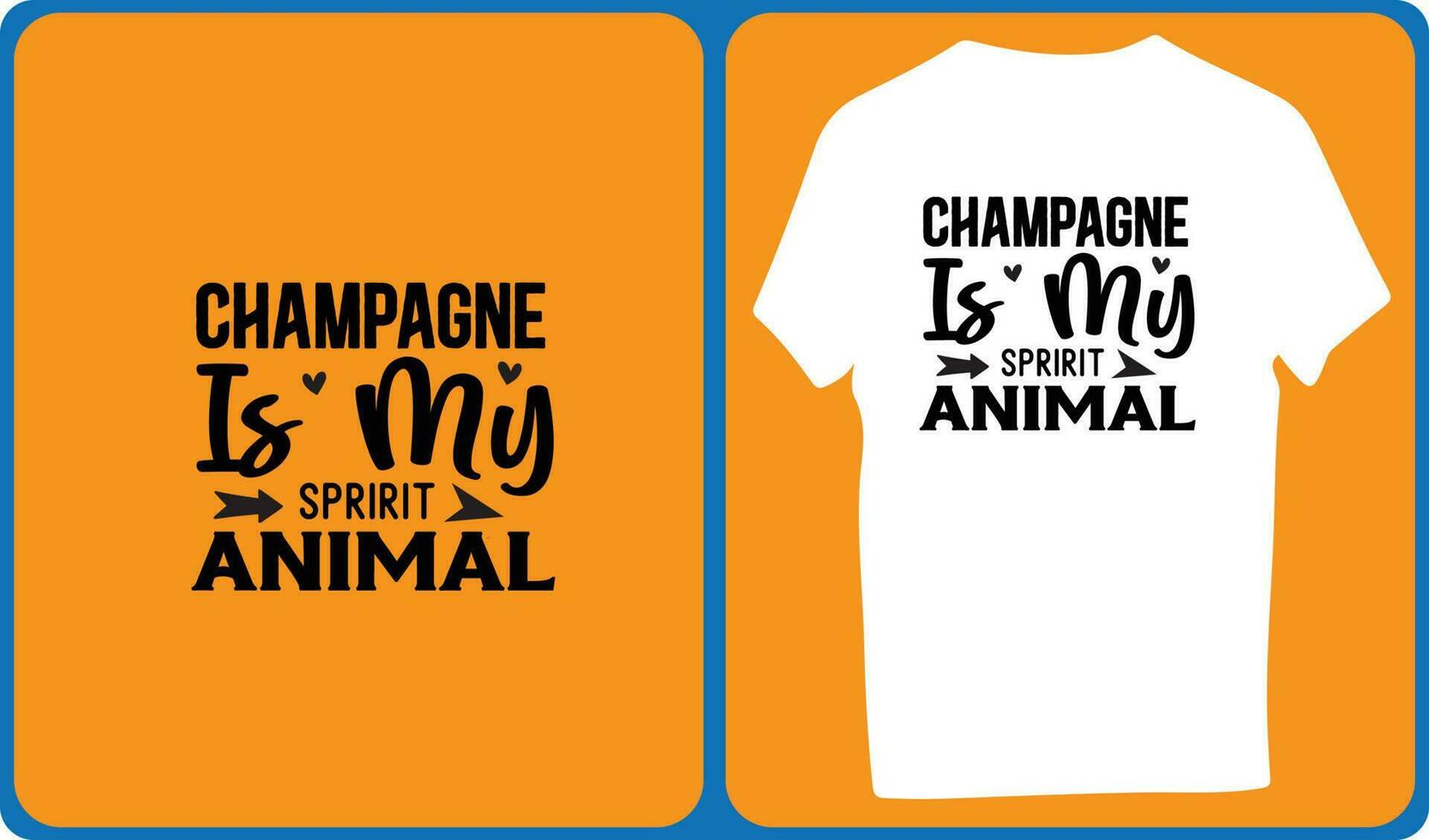 Champagne Is My Spririt Animal vector