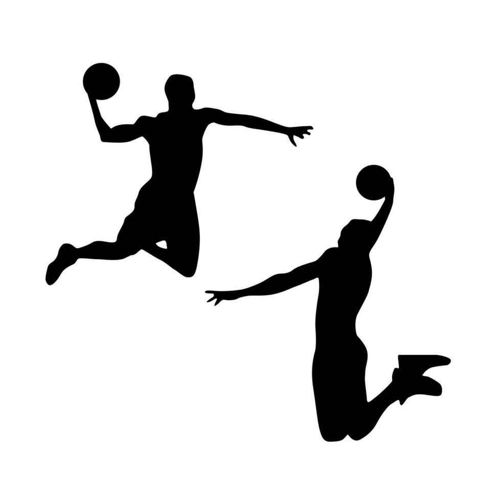 vector baloncesto jugador silueta