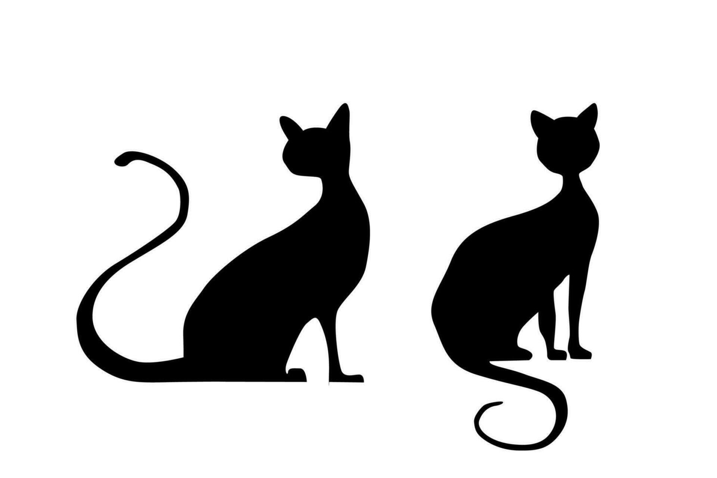 vector colección de gato silueta
