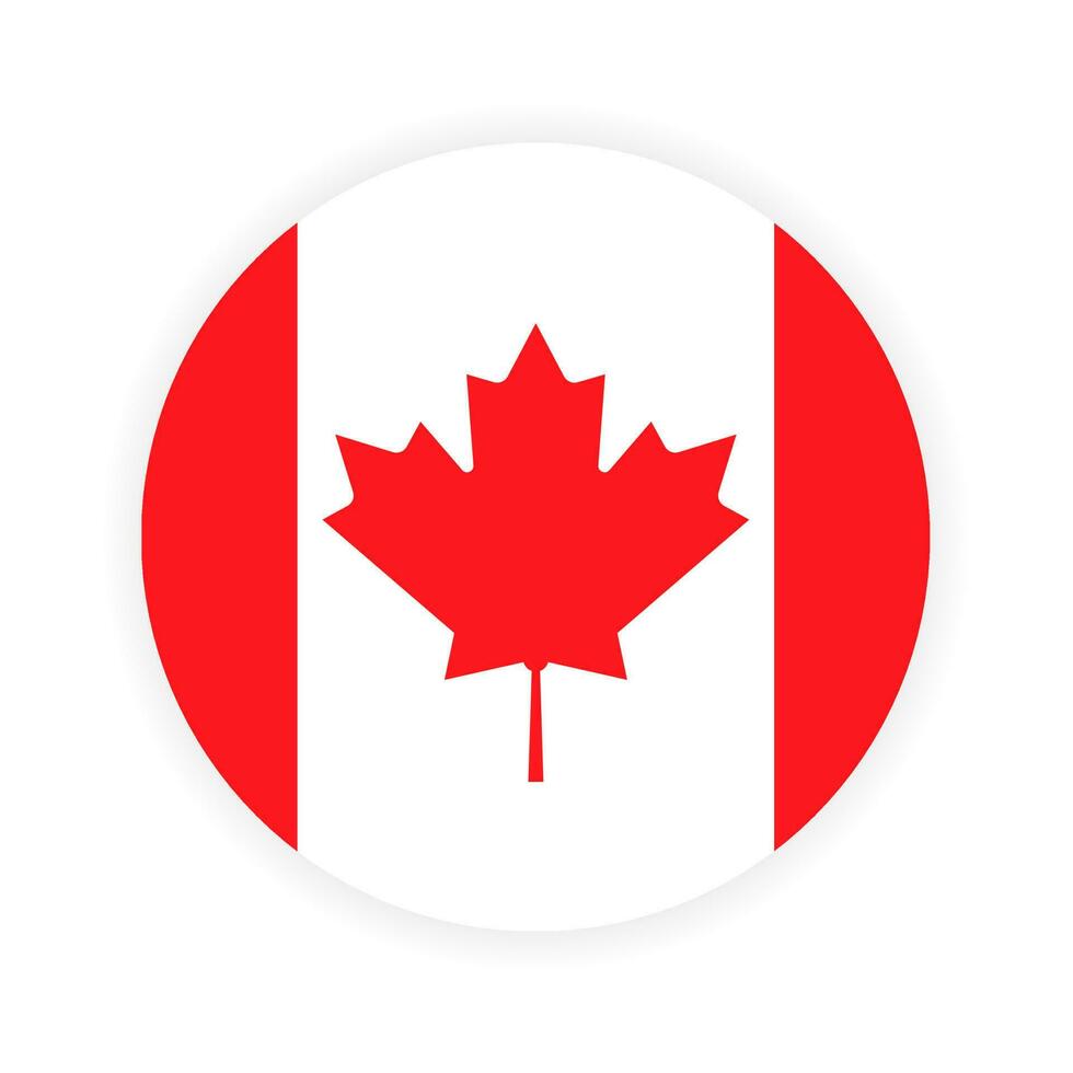 Vector round Canadian flag background