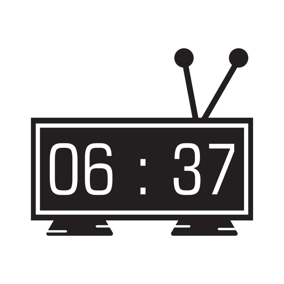 digital clock icon vector