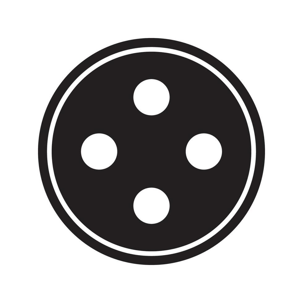 clothing button icon vector