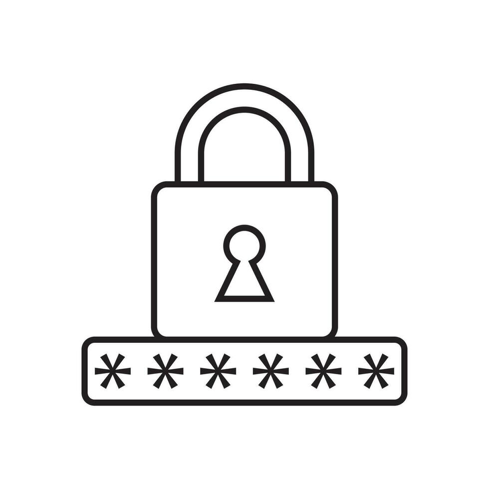 padlock icon vector