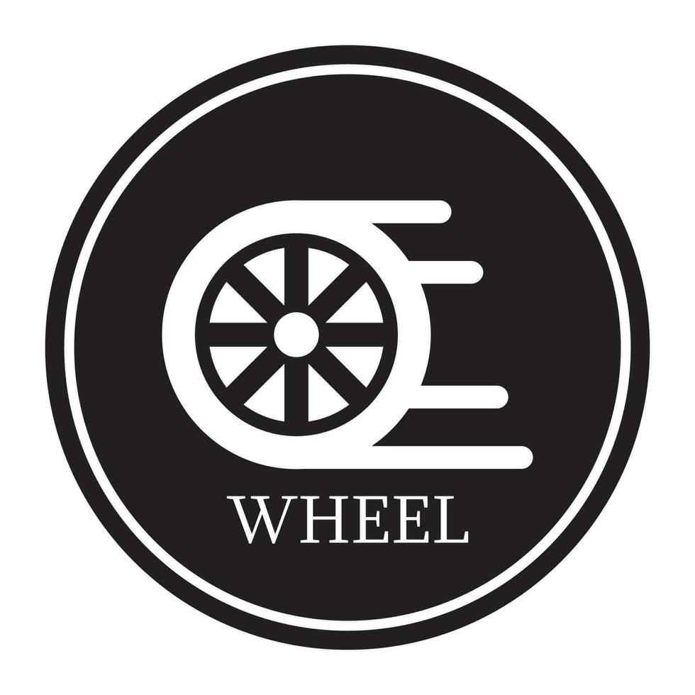 wheel icon vector