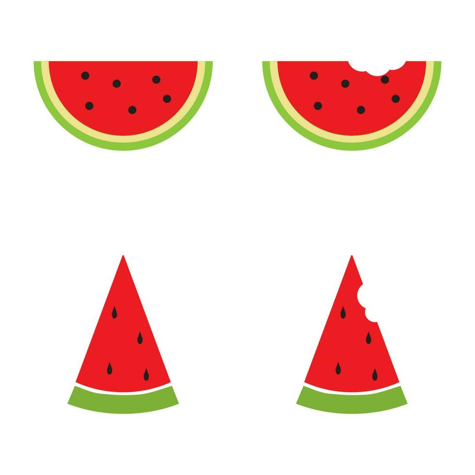 watermelon fruit icon vector