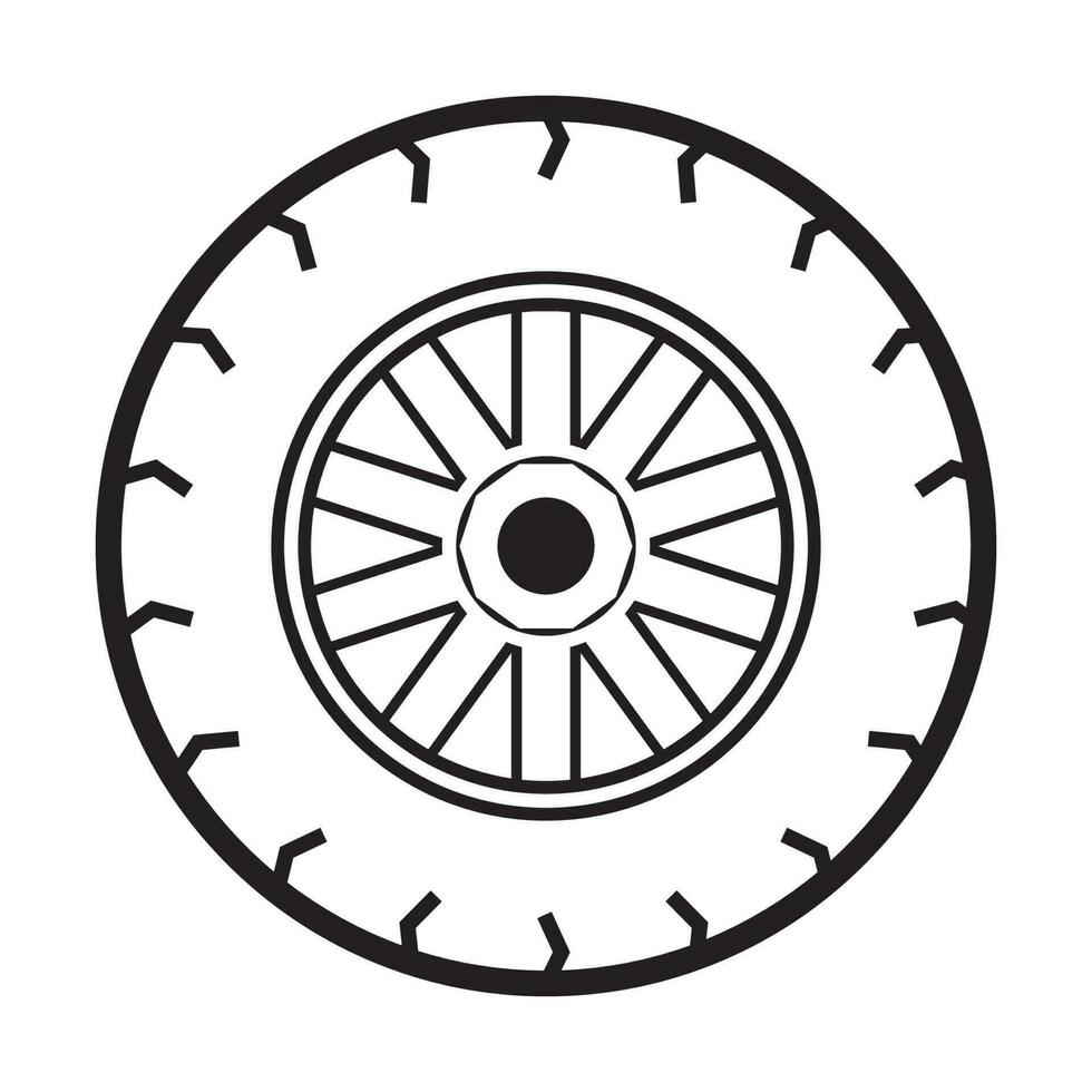 wheel icon vector